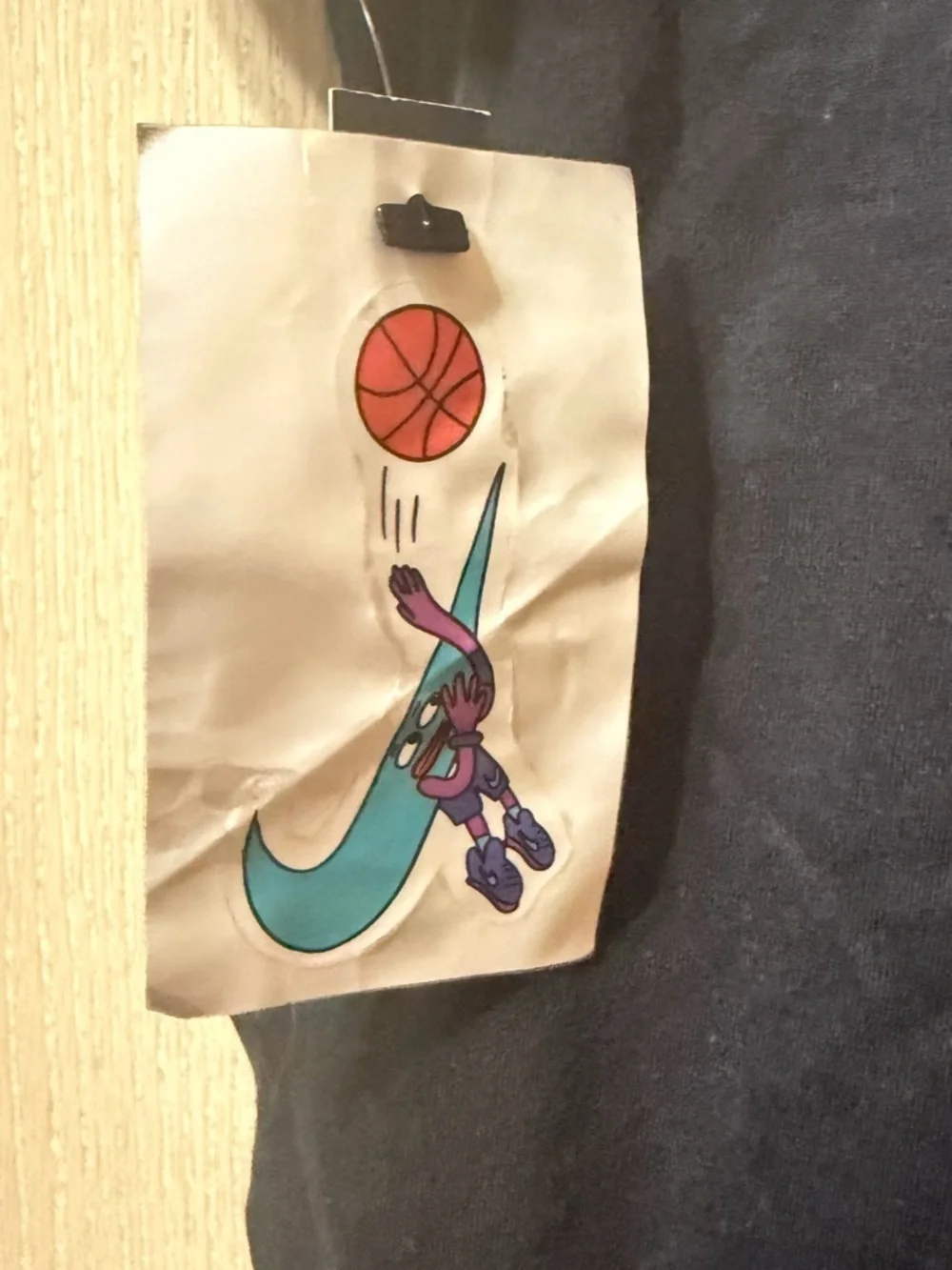 Nike Black T-Shirt with Colorful Retro Logo
